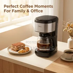 Midea 1.5l 12-Cup, Touchscreen, Drip Coffee Maker (Ma-D1502w2m )-Black