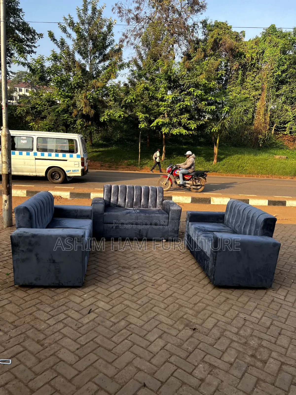 6 Seaters Plain Sofa Set