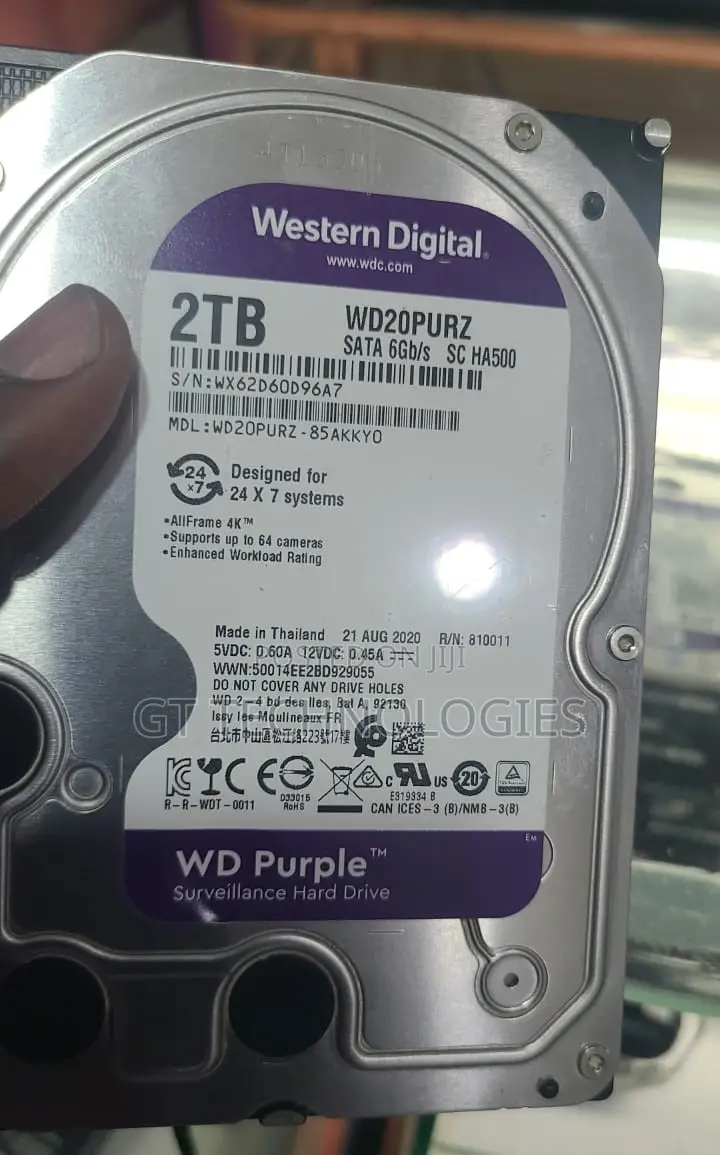 Western Digital Purple 2tb Surveillance Hard Drive
