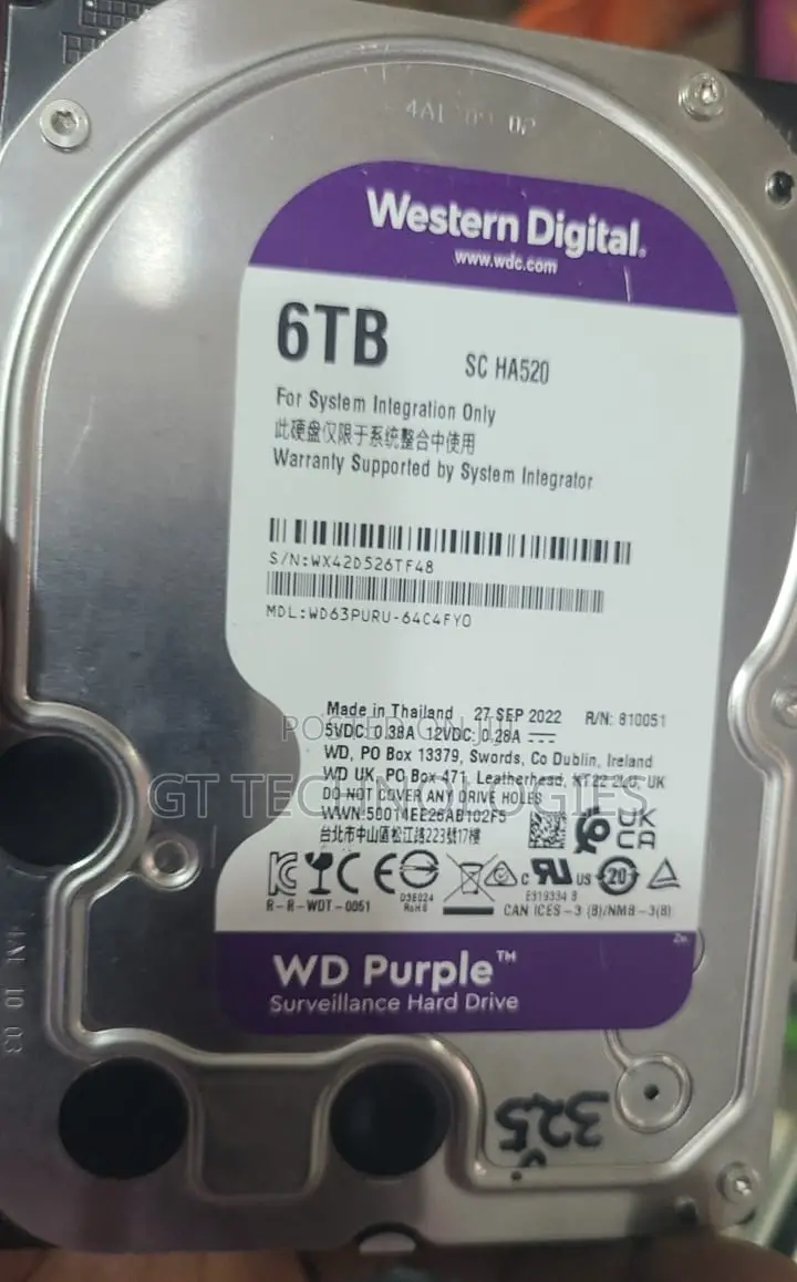 Western Digital Purple Surveillance Hard Drive
