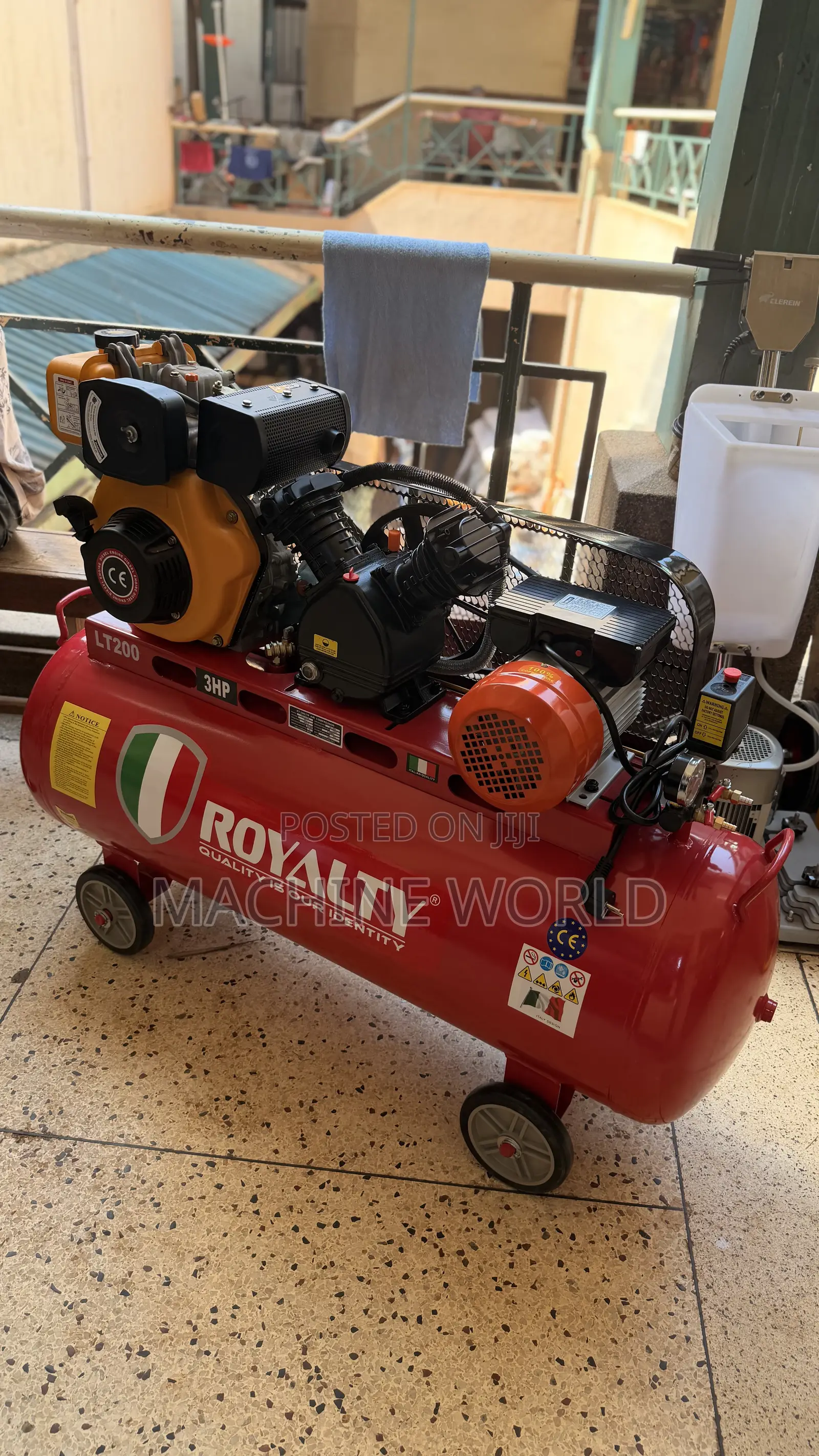 Double Function Air Compressor Both Diesel and Electric 200ltrs