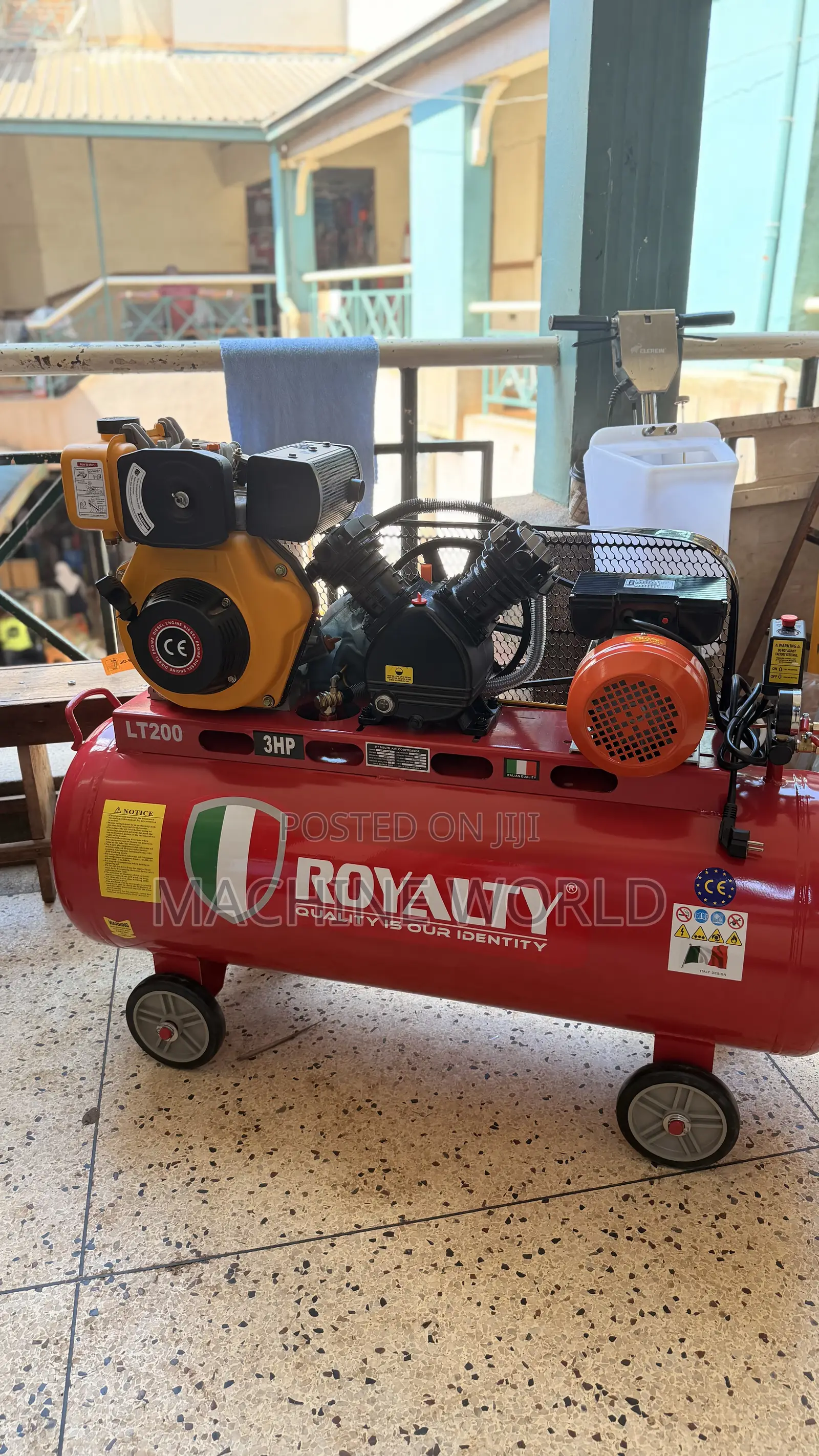 Double Function Air Compressor Both Diesel and Electric 200ltrs