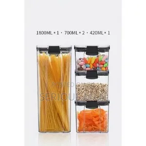 6-Piece Airtight Stackable Food Storage Container Set - Transparent