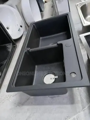 Black Double-Bowl Quartz Composite Sink