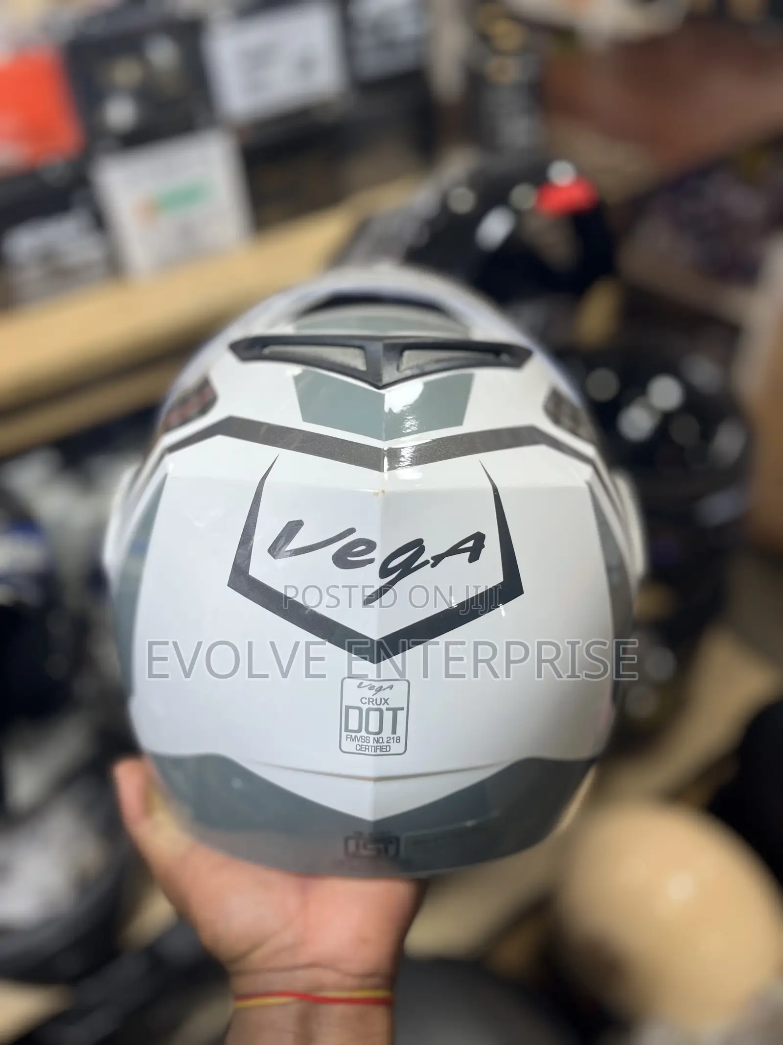 Vega White Motorcycle Helmet