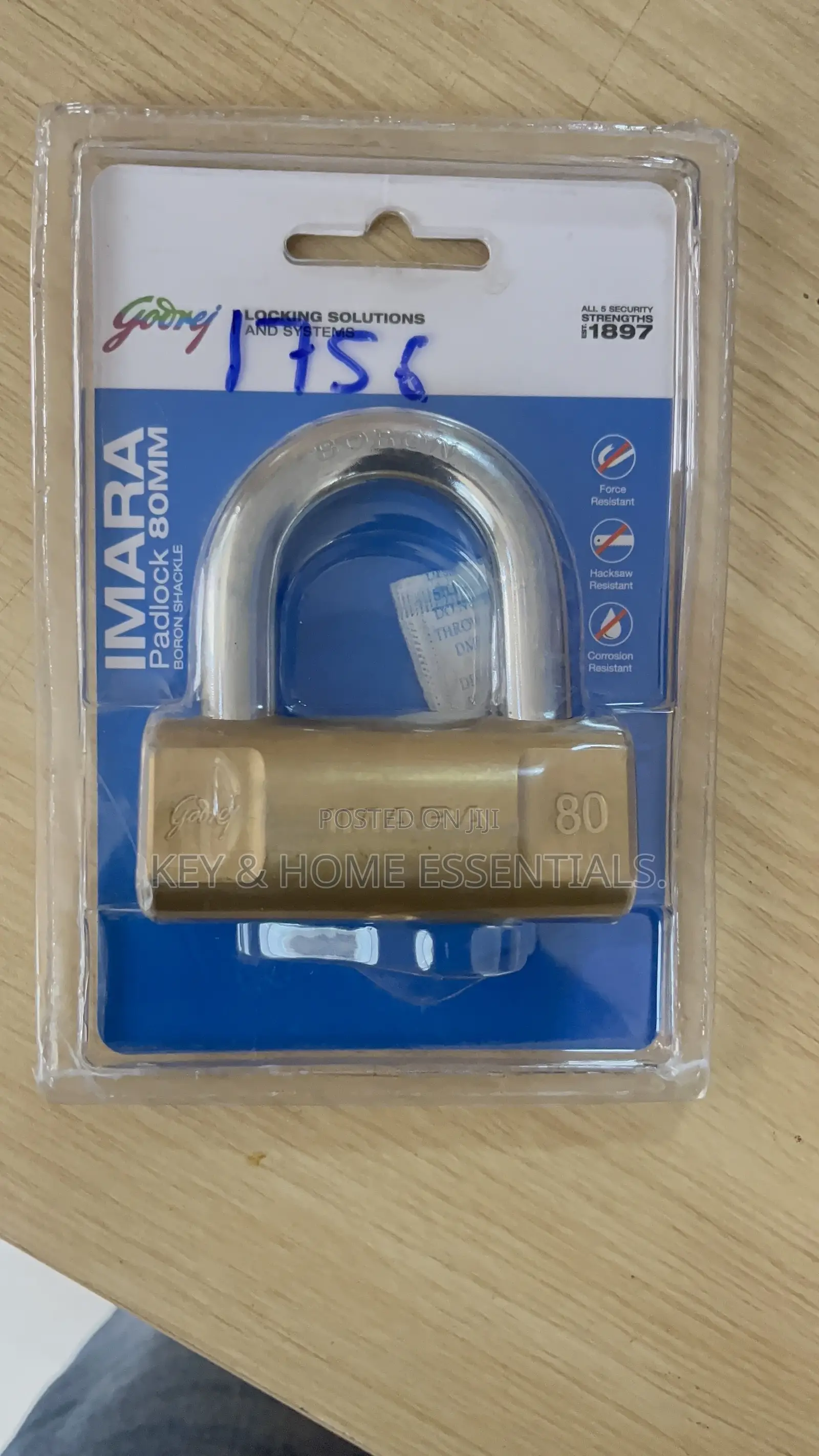 Godrej Imara 80mm Heavy Duty Padlock – High Security Brass Lock