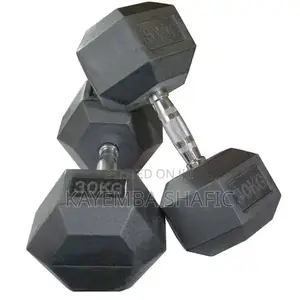 30kg Rubber Hex Dumbbells (Pair) – Heavy Duty Gym Weights