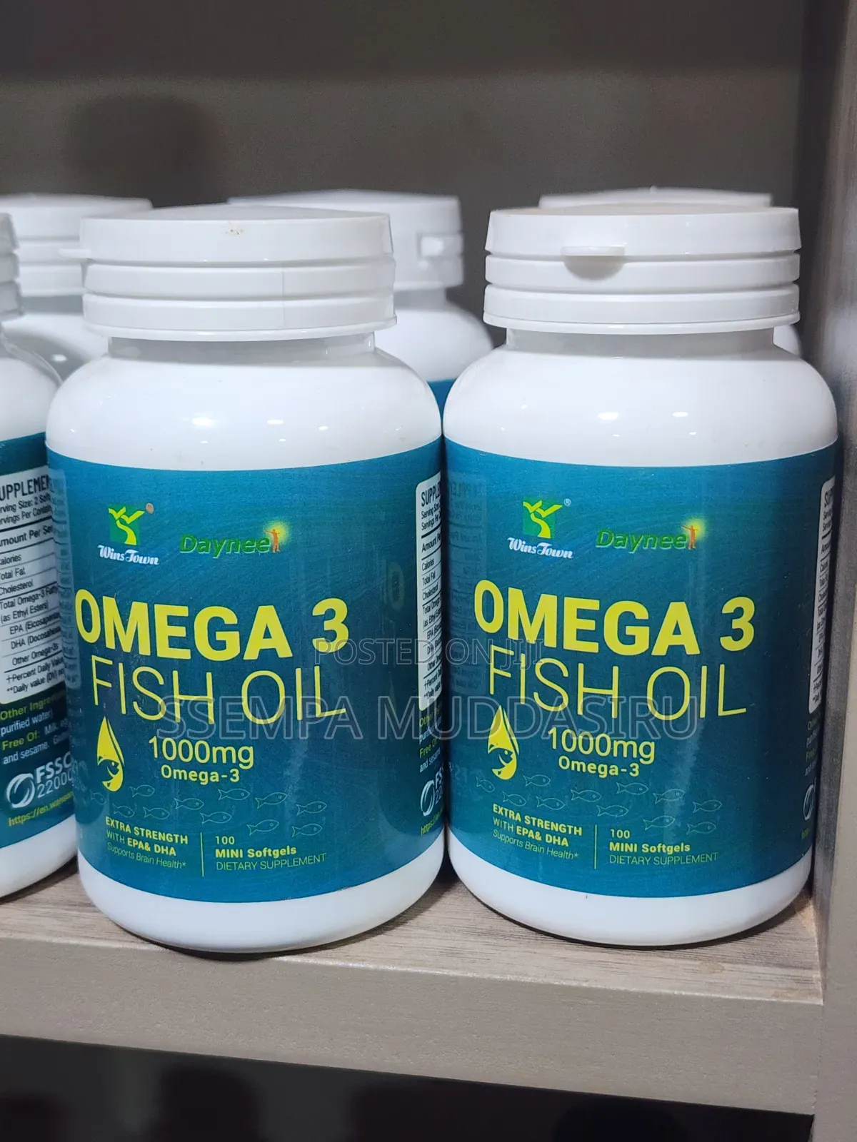 Omega 3 Fish Oil 1000mg, 100 Mini Softgels Dietry Supplement