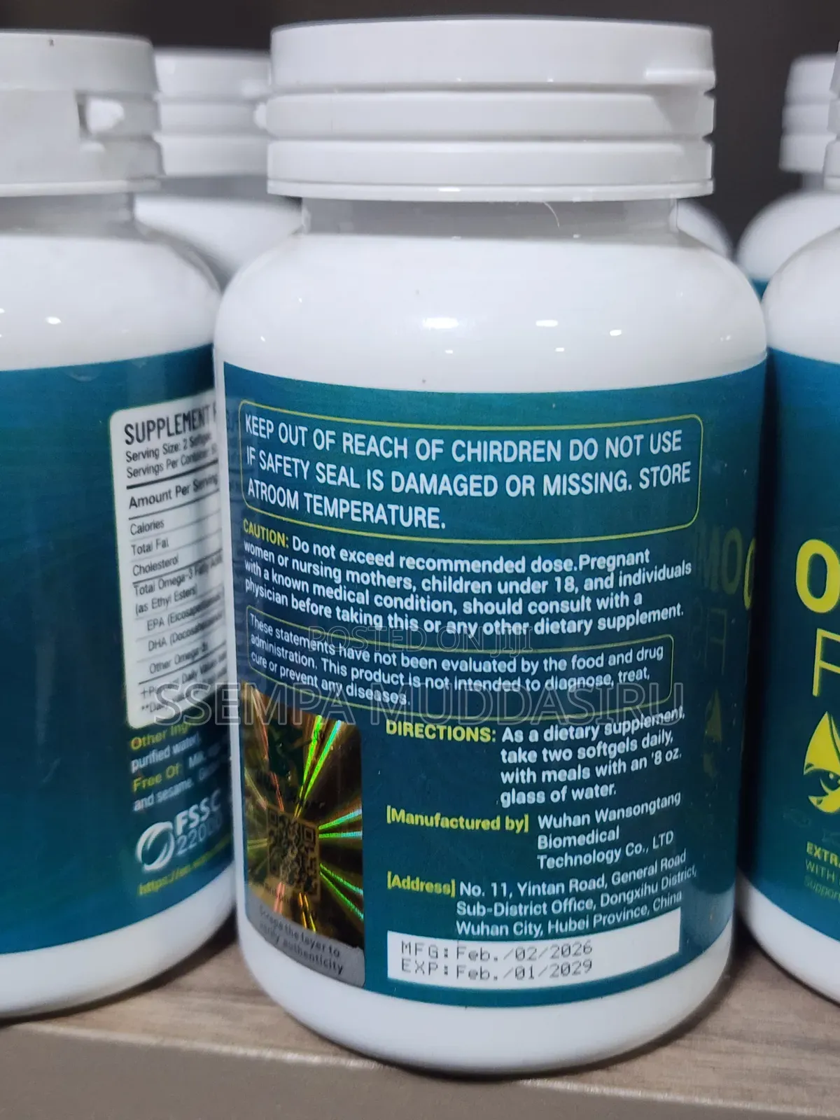 Omega 3 Fish Oil 1000mg, 100 Mini Softgels Dietry Supplement