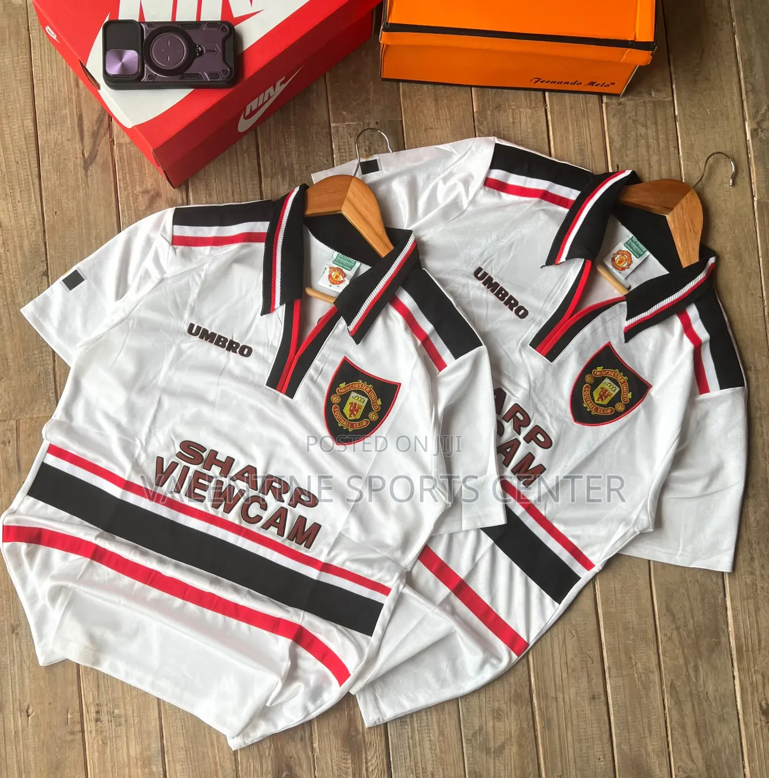 View Am Sharp United Manu Original Material Jersey