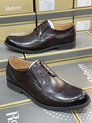 Dark Brown Roberto Venuti Formal Brogue Shoes