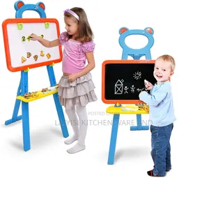 Standing Easel Board for Kids, 3 in 1 Dry Erase White Magnetic Board