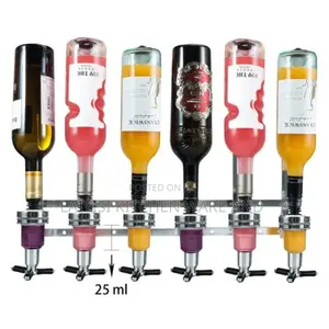6 Bottle Wall Mounted Liquor Dispenser, 6-Bottle Wall Mounted Liquor