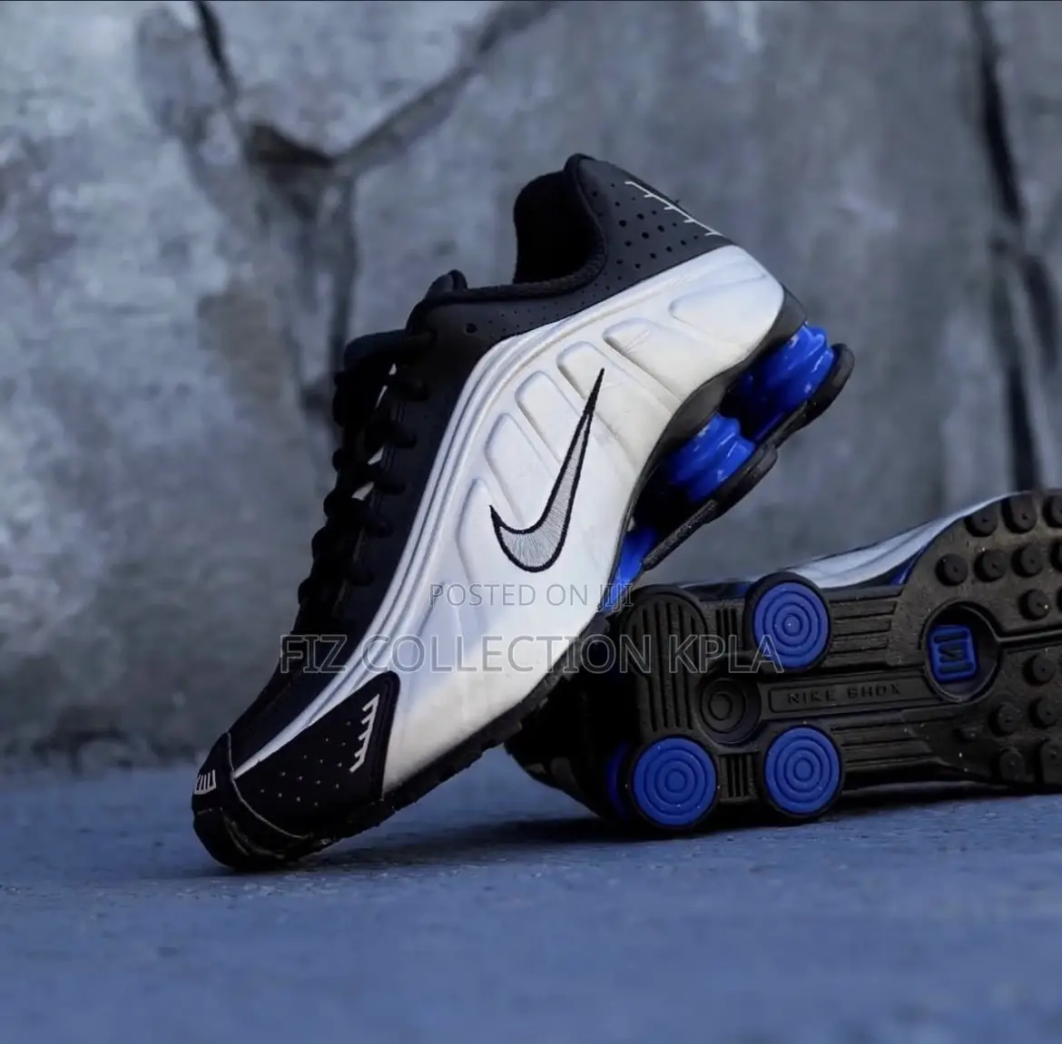 Nike Shox R4 Black Racer Blue
