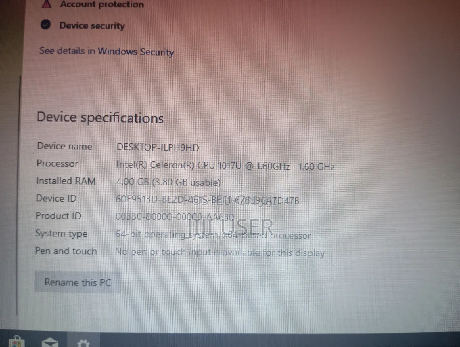 Laptop Acer Aspire E5 4GB Intel Celeron HDD 128GB