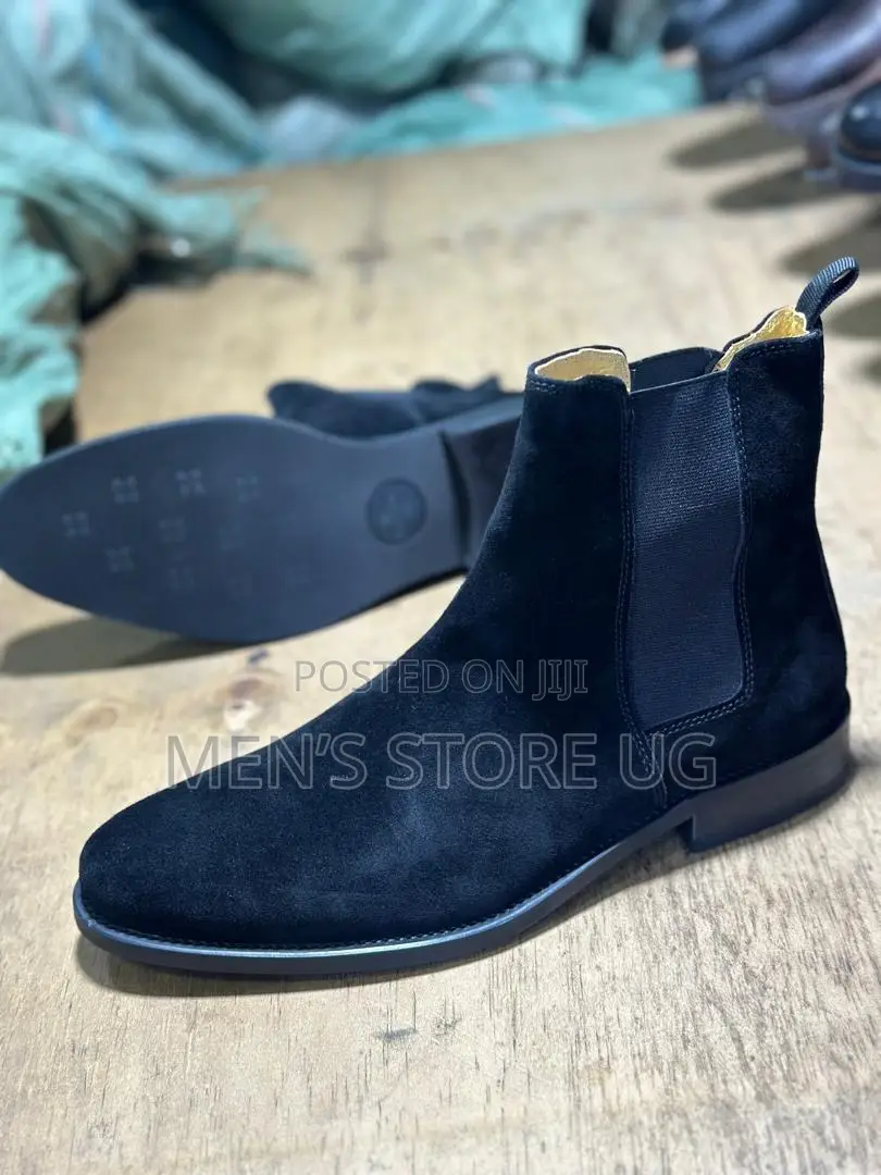 Clarks Classic Premium Suede High Top Chelsea Boots