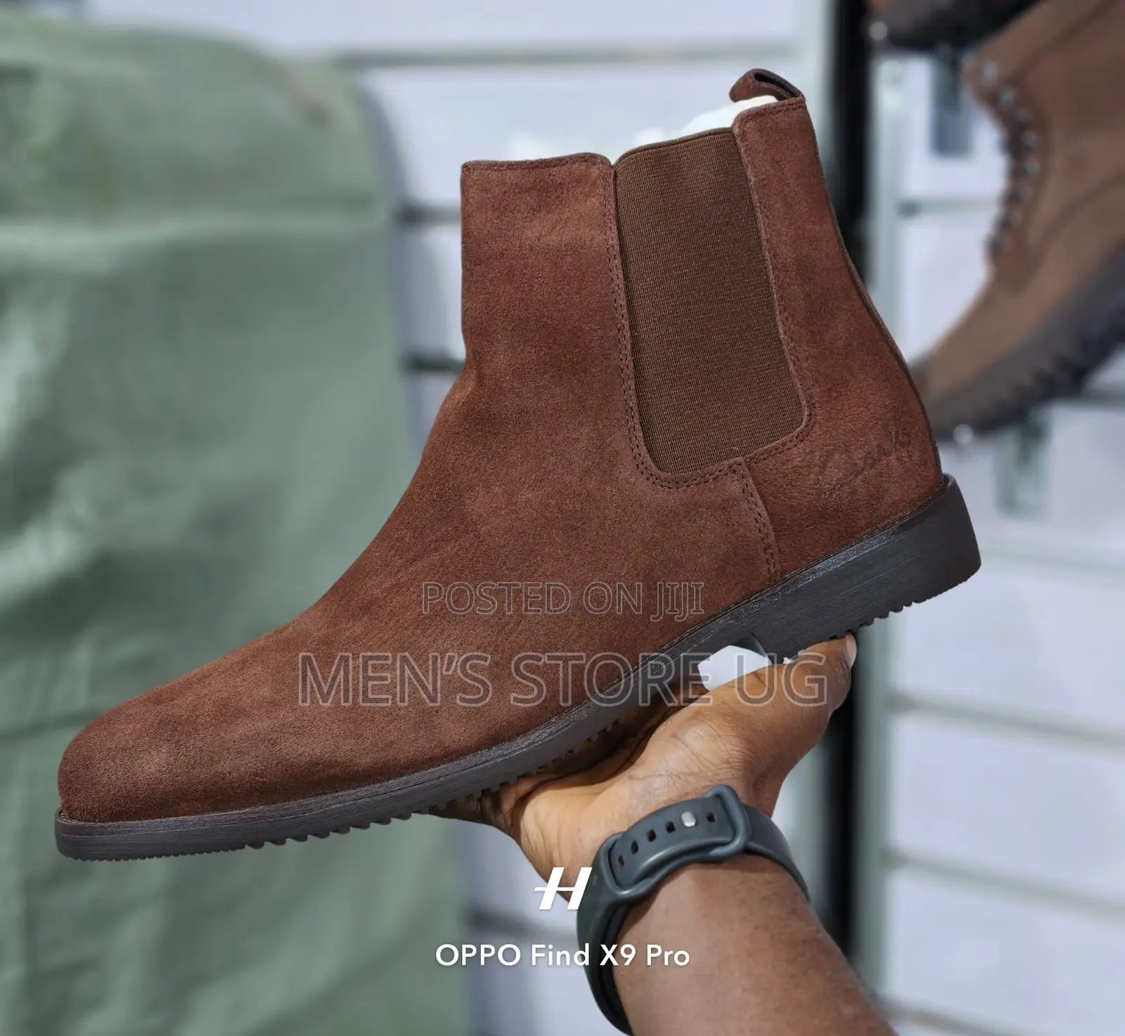 Clarks Classic Premium Suede High Top Chelsea Boots