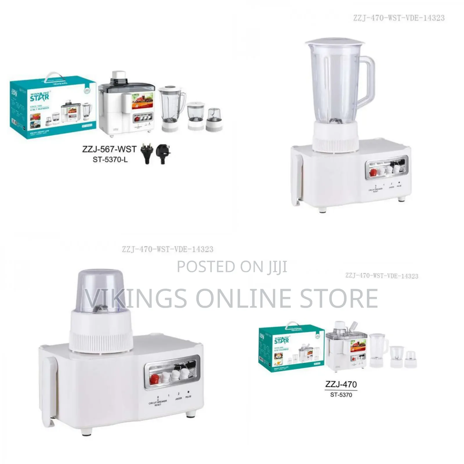 Winningstar 4 in 1 Electric Multi-Functional 3-Speed Juicer Blender