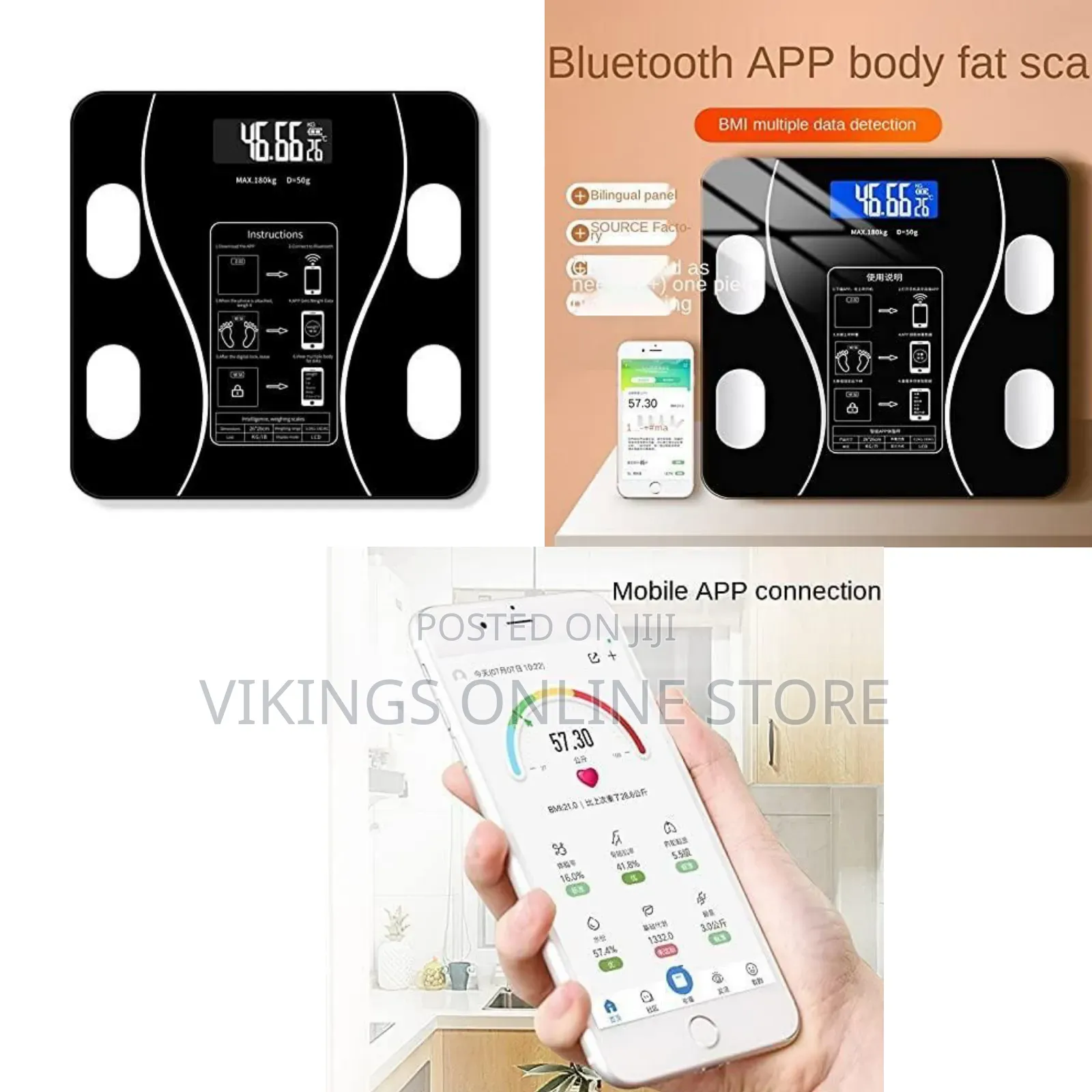 Smart Digital Weighing Scale With Bluetooth and Wifi, Usb, Body Fat