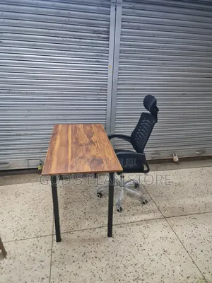 Foldable Reading Table 120cm and Ergonomic Headrest Office Chair