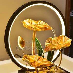 Luxury 3-Tier Tabletop Water Fountain With Led Ring Light