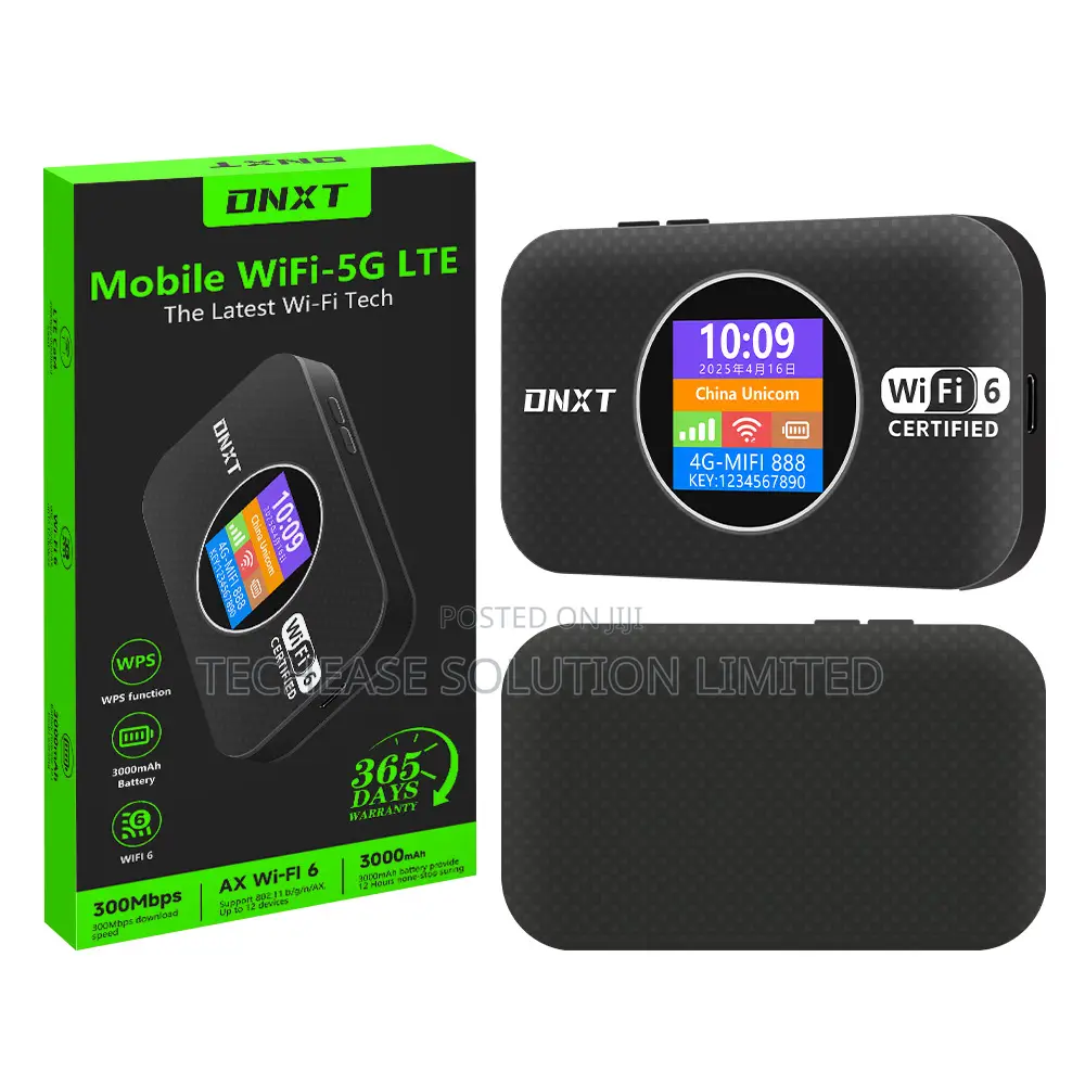 5g Lte Mobile Wifi 6 Router – 300mbps Wifi 6 Hotspot, 3000mah Battery