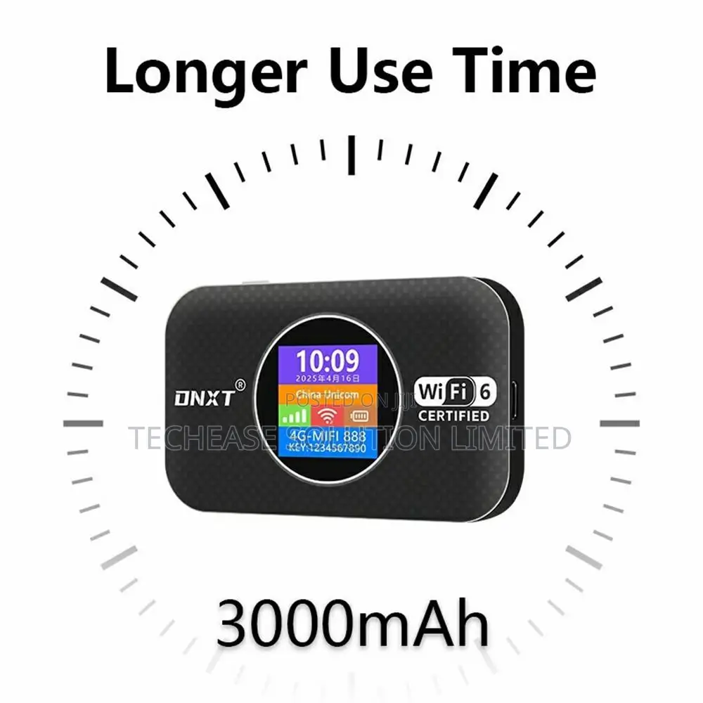5g Lte Mobile Wifi 6 Router – 300mbps Wifi 6 Hotspot, 3000mah Battery