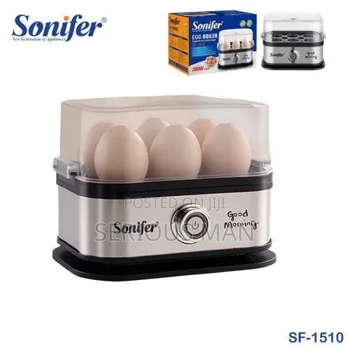 Sonifer Mini Electric Egg Cooker – Fast 6-Egg Steamer Boiler