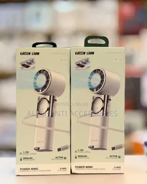 Green Lion Power Wind 2in1 Handheld Mini Fan and Power Bank / 3600mah