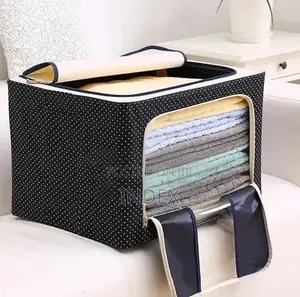 3pcs Oxford Cloth Foldable Storage Boxes (Multi - Design)-multicolor