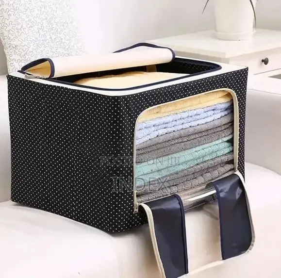 3pcs Oxford Cloth Foldable Storage Boxes (Multi - Design)-multicolor