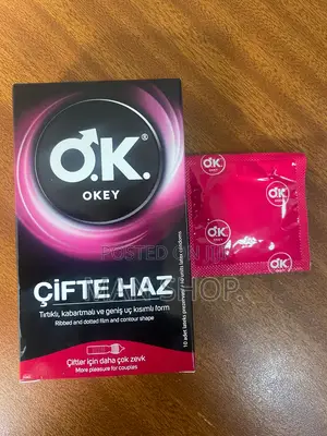 Okey Ribbed,Dotted and Contour Shaped Male Condom.1 Piece