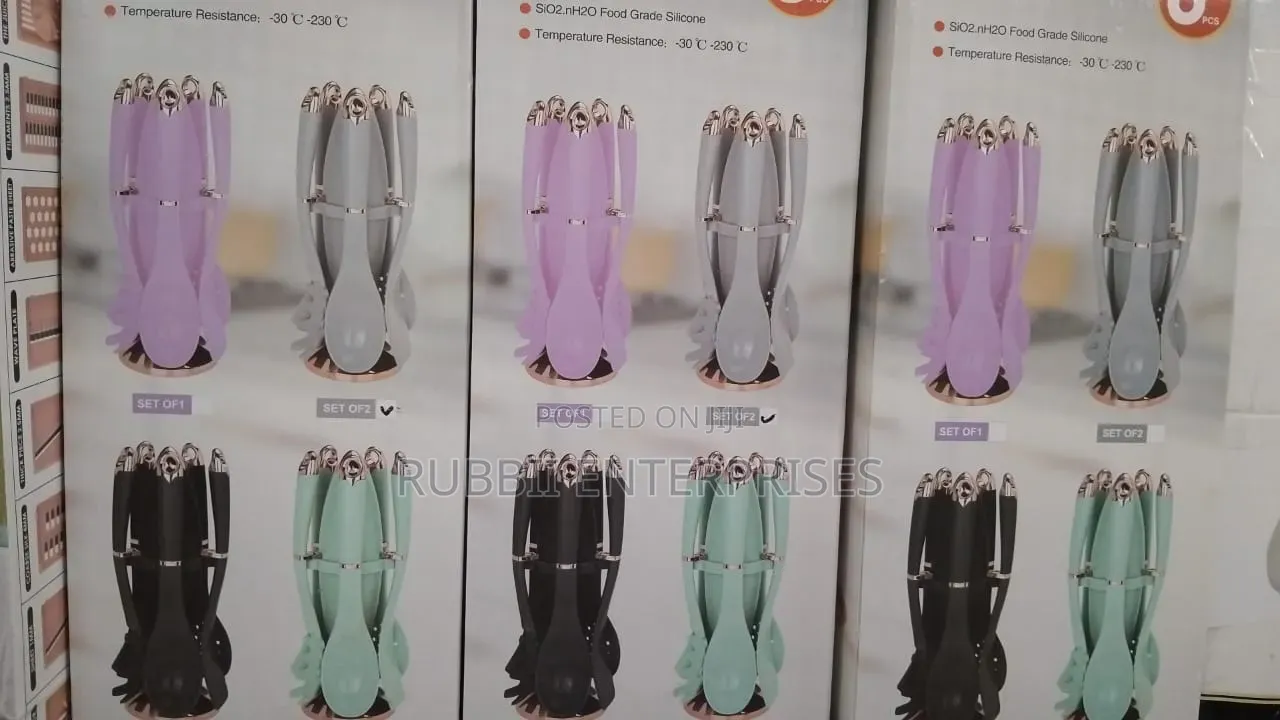 Silicone Kitchen Spoons Set 6pcs