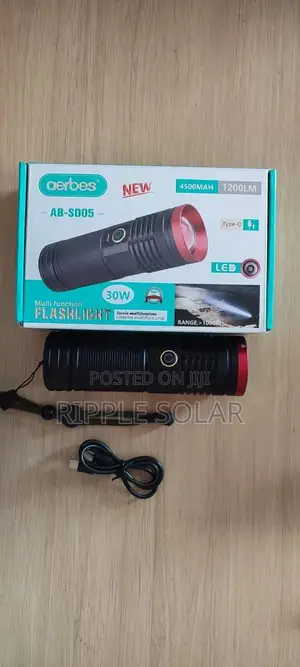 Aerbes Ab-Sd05 Multifunction Rechargeable Led Flashlight 30w 4500mah
