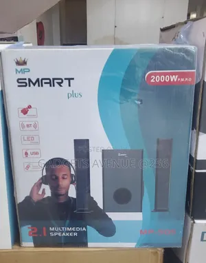 Mp Smart (Bt) Led D Plus 2000w 2.1 Multimedia Speaker System, Y,