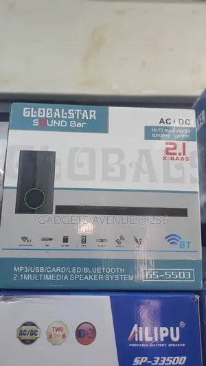 Globalstar Soundbar Gs-5503 Is a 2.1 Channel Hi-Fi Multimedia Speaker