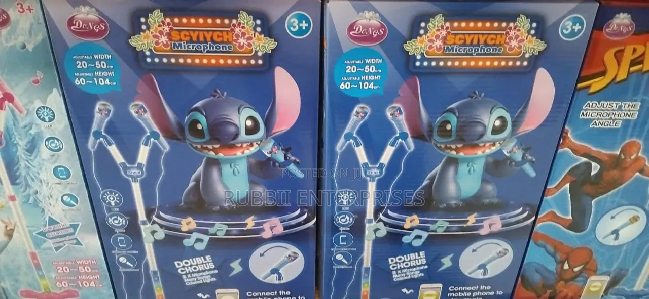 Stitch-Themed Karaoke Microphone Toy