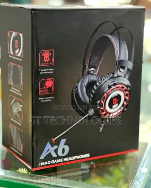 A6 Gaming Headphones Featuring Red Led Lighting / Headphone