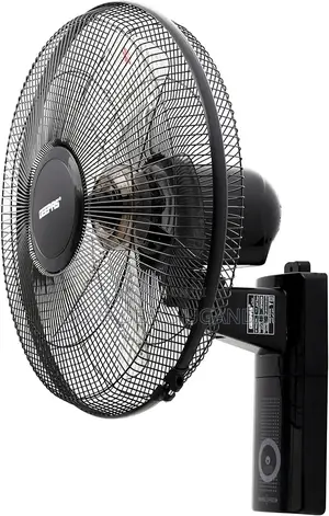 Geepas16-inch Wall Fan 3speed With 2 Pull String Cords 5leaf Blades