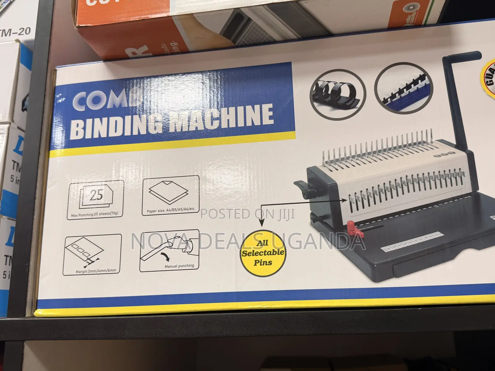 Comb Binding Book Binder Machine 21-Holes Spiral Binding Machine