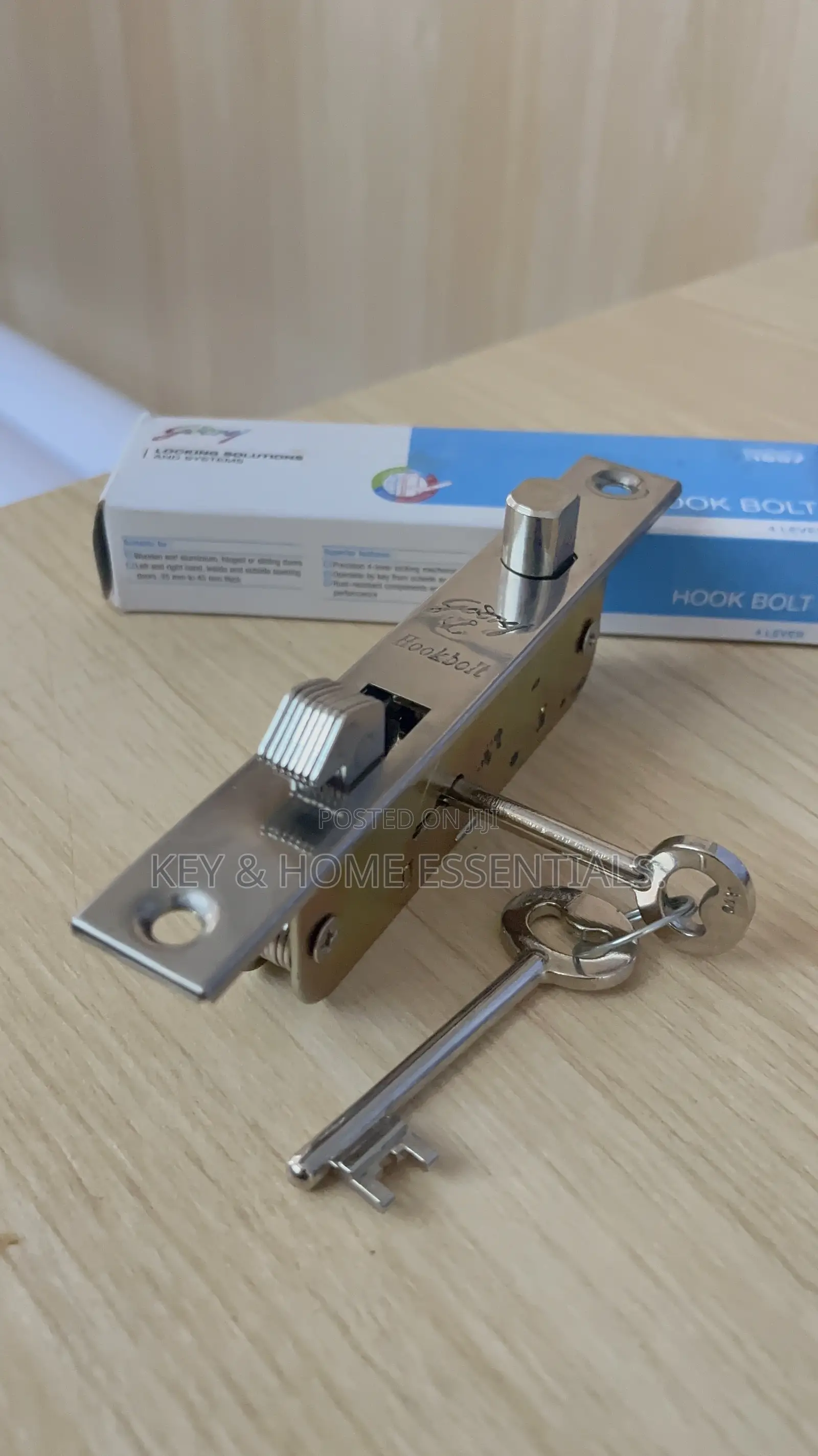 Godrej 4-Lever Hook Bolt Lock – Heavy Duty Security for Sliding Doors