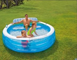 Intex Huge Inflatable Kids Blow Up Swim Center Family Lounge Pool