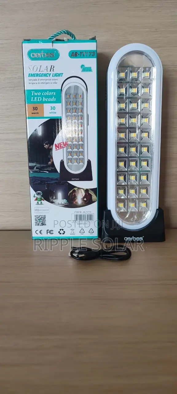 Aerbes Solar Emergency Light Rechargeable 24 Led Camping Lantern