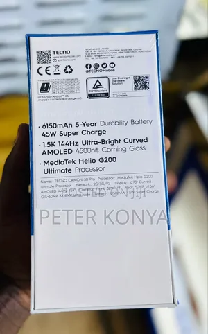 New Tecno Camon 50 256 GB Blue