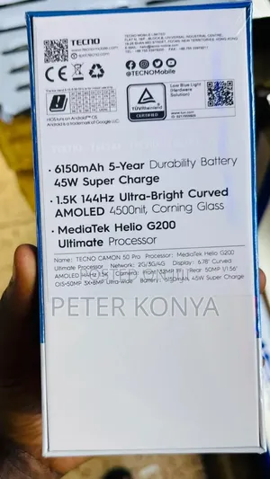 New Tecno Camon 50 Pro 256 GB Purple