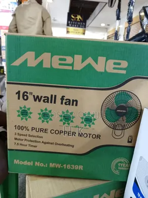 Mewe 16-Inch Wall Fan, Model Mw-1639r.