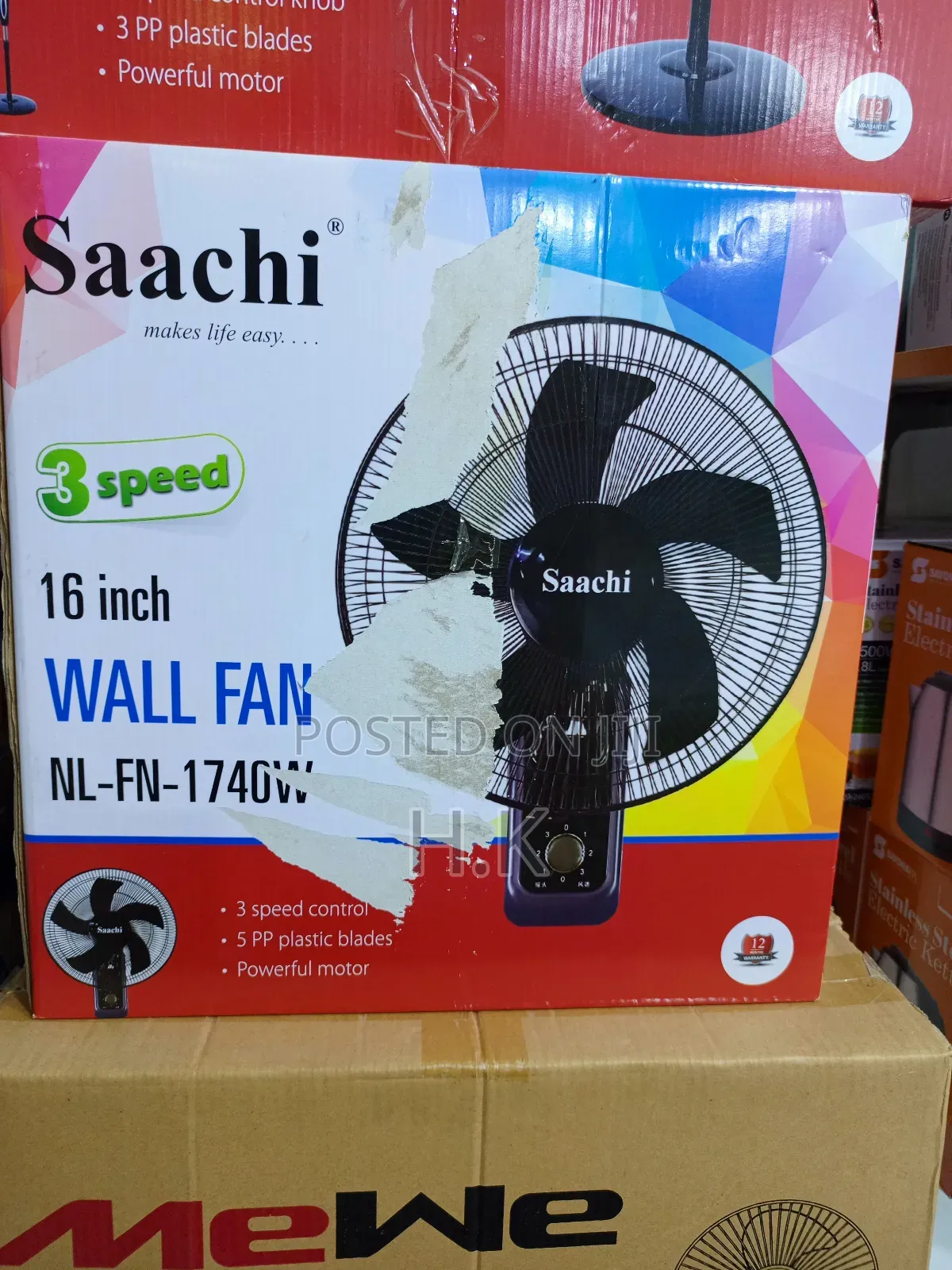 Saachi 16-inch Wall Fan (Model Nl-fn-1740w)
