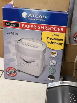 Atlas Cross Cut Paper Shredder 3x9mm 6sheet (White)Automatic Startstop