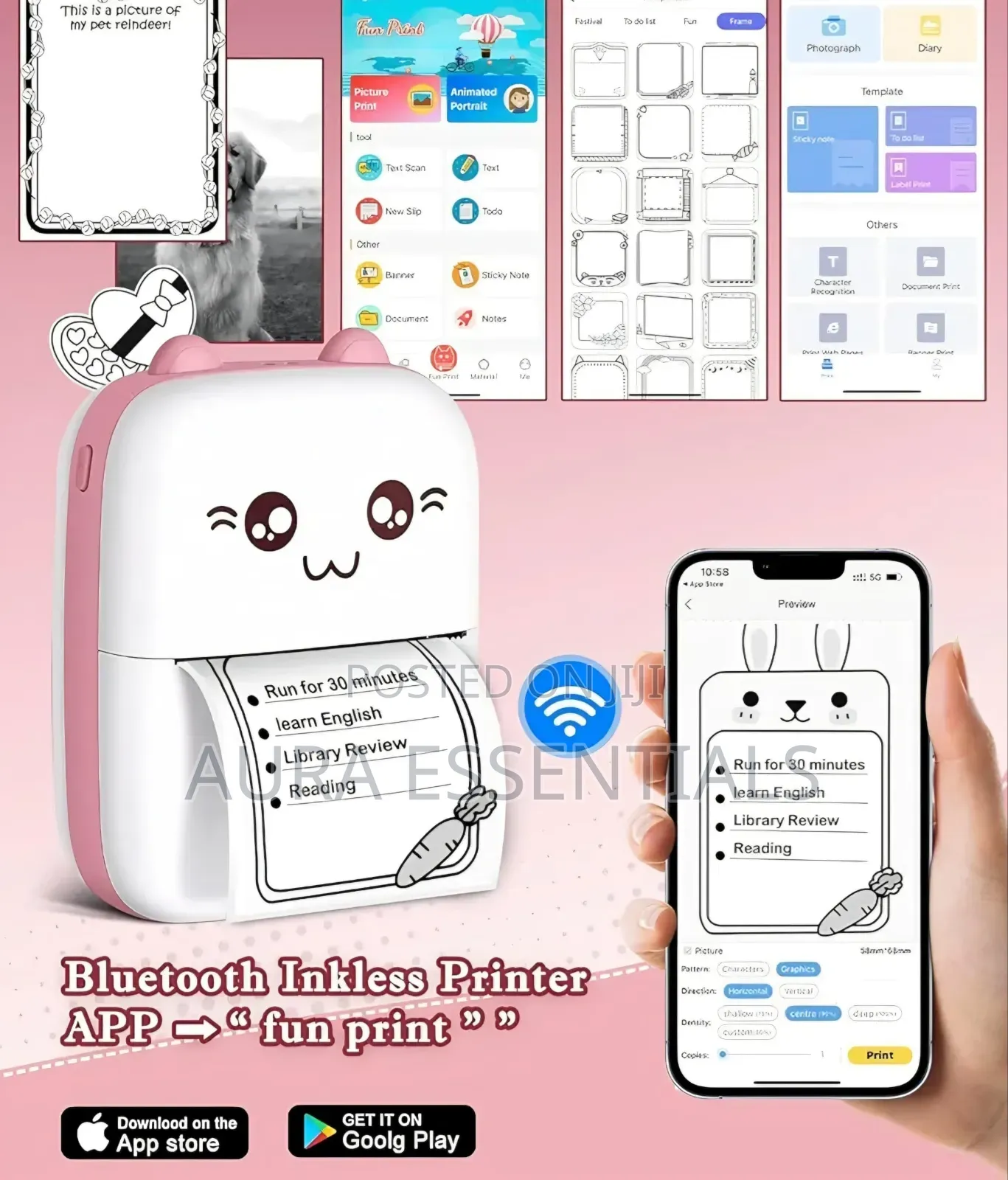 New Portable Mini Bluetooth Thermal Printer