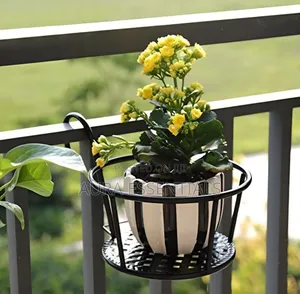 8.7'' Round Metal Hanging Railing Planters